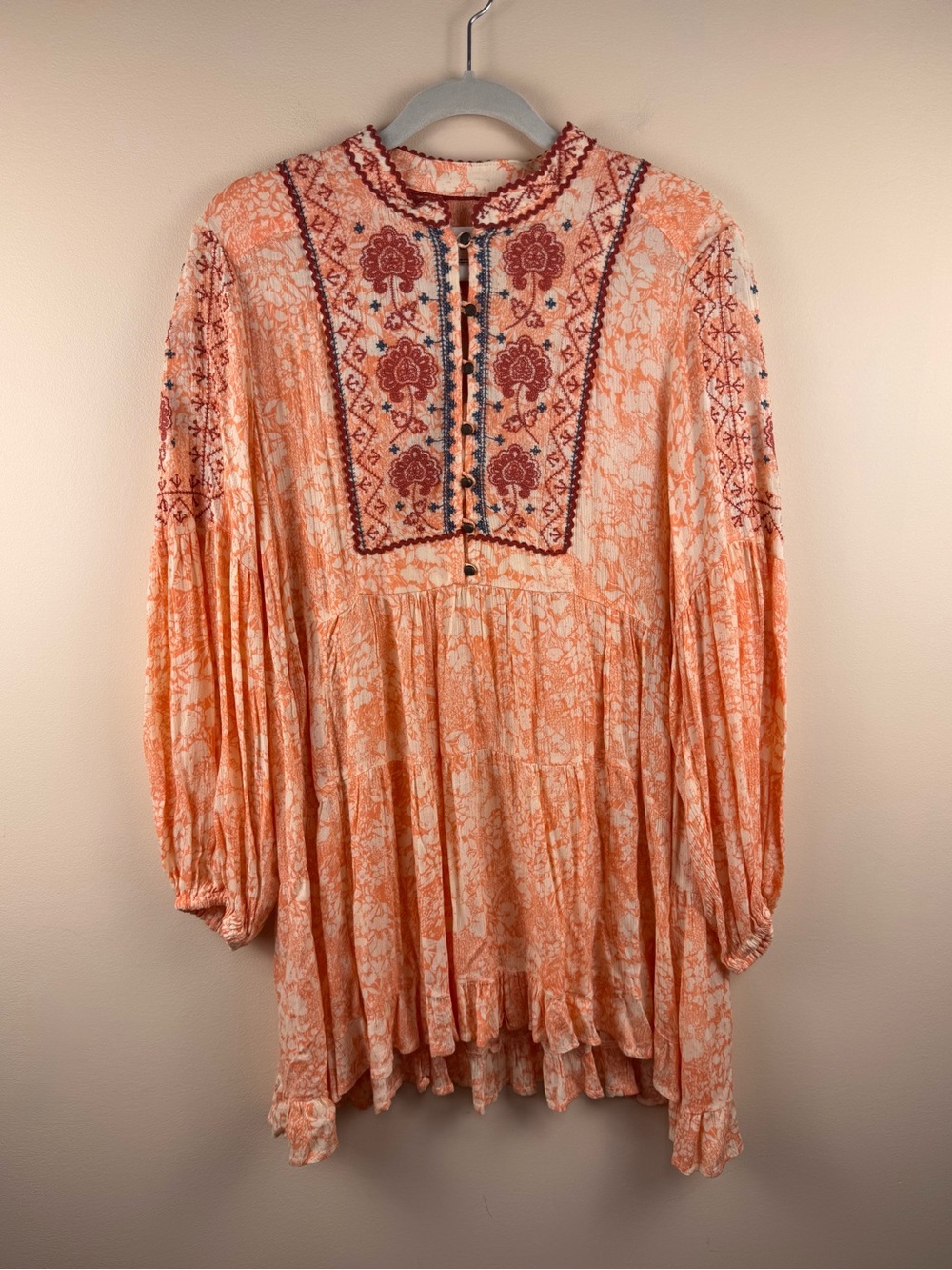 Anthropologie Claudia Embroidered Babydoll